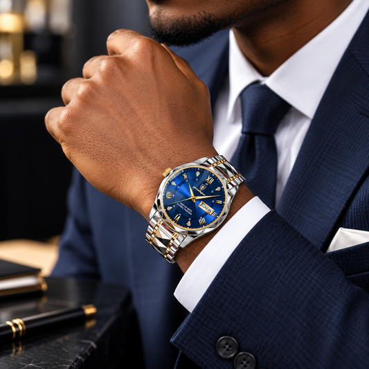 Montre  POEDAGAR à cadran bleu