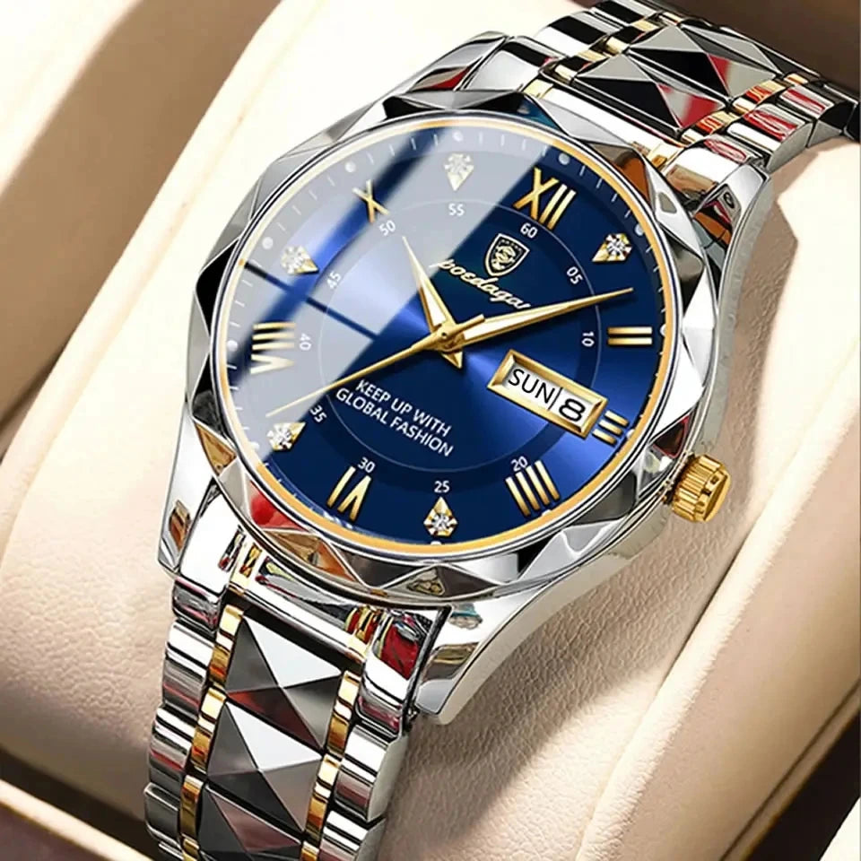 Montre Boelaga à cadran bleu